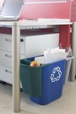 Rubbermaid recylagebak, zonder zijbakjes, 26,6 liter, blauw