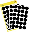ZWECK ETIKETTEN (18MM (ROND), ZWART)