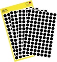 ZWECK ETIKETTEN (8MM (ROND), ZWART)
