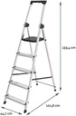 TRAPLADDER SL500 5TR ZILVER