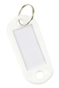 Q-CONNECT sleutelhanger, pak van 10 stuks, wit