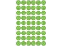 Etiket Zweckform 12mm rond, fluo groen, 270 stuks