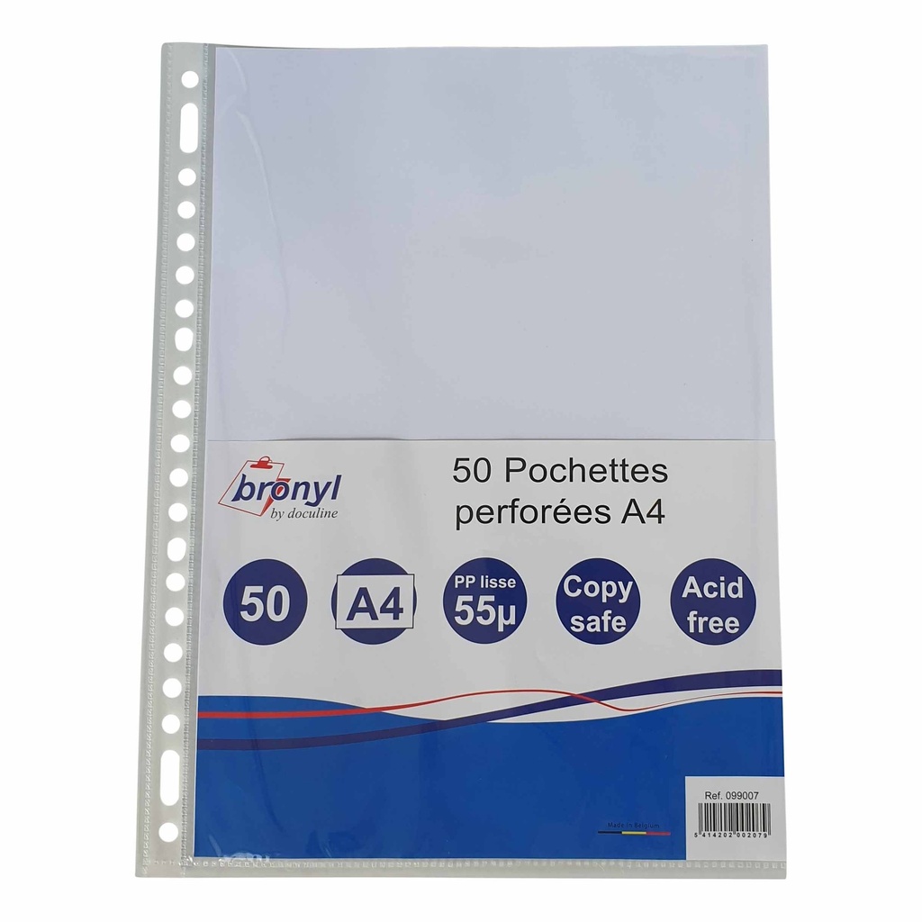 Geperforeerde showtassen A4 55micron 50 Stuks