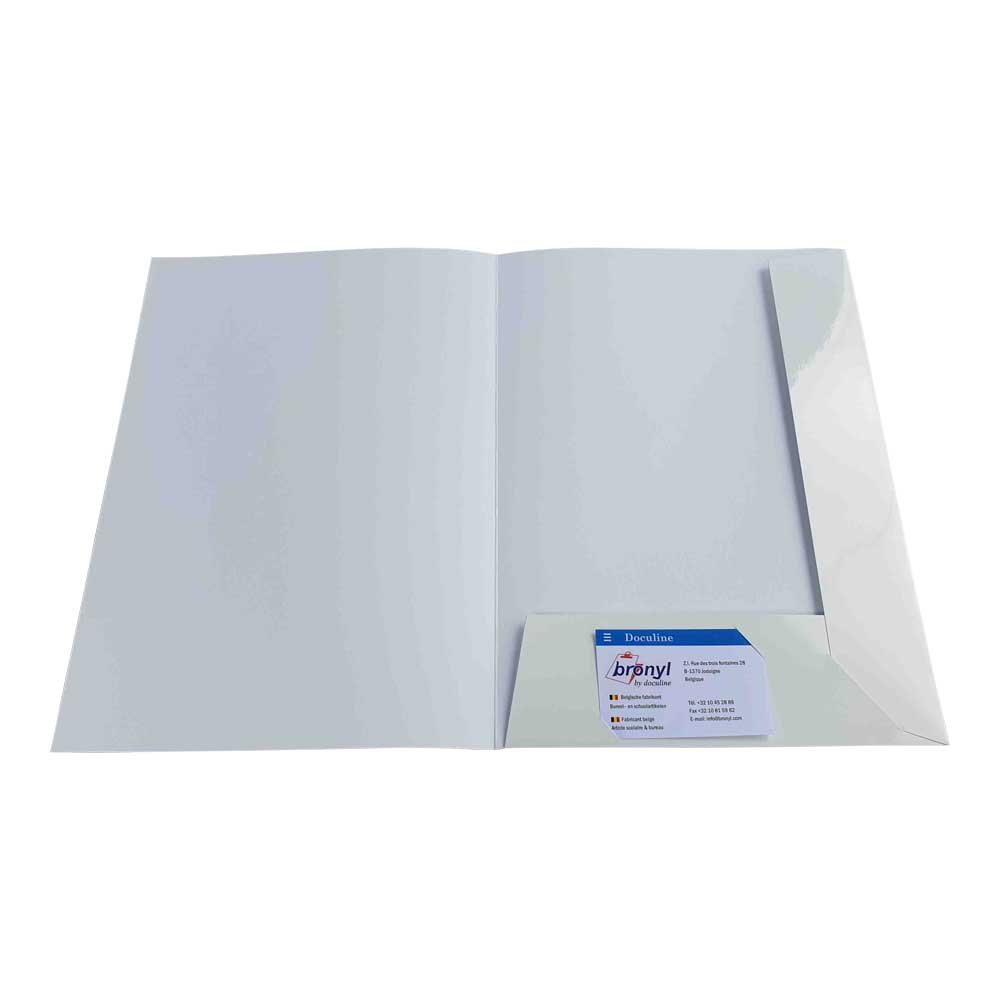 PRESENTATIEMAP A4 250GR GLANZEND WIT 2KLEP
