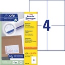 ZWECK ETIKETTEN INKJET-LASER-KOPIE (105X148MM, 200 vellen)