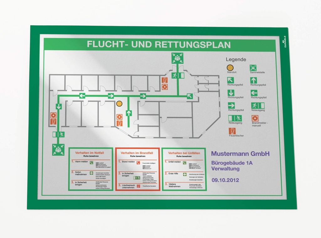 Informatiekader DURAFRAME® A3 - zelfklevend -groen