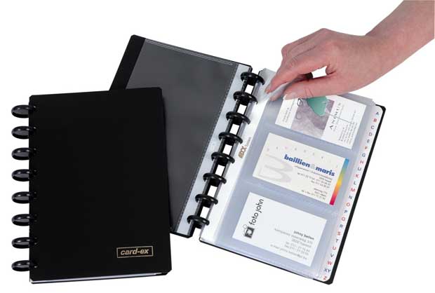 CARD-EX BOEK 20PP ZWART A-Z