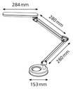 Bureaulamp Hansa led 4 stars zilvergrijs