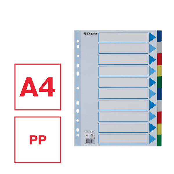 VERDEELKAARTEN KUNSTSTOF A4 (10 (2))