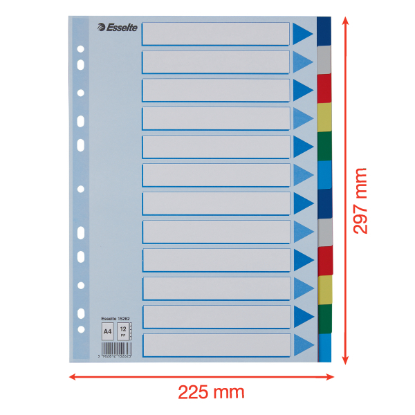 VERDEELKAARTEN KUNSTSTOF A4 (12)