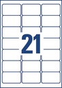 ETIKET AVERY J8160-40 63.5X38.1mm WIT 840st