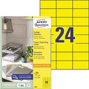 ZWECK ETIKETTEN (70X37MM, GEEL)