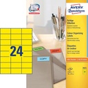 ZWECK ETIKETTEN (70X37MM, GEEL)