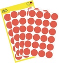 ZWECK ETIKETTEN (18MM, 96st (ROND), ROOD)