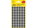 ZWECK ETIKETTEN (8MM (ROND), ZWART)