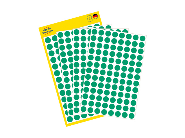ZWECK ETIKETTEN (8MM (ROND), GROEN)