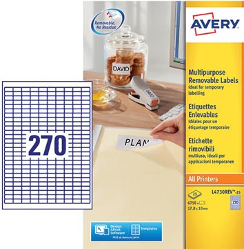 ZWECK STICK&LIFT ETIKETTEN (17.8X10MM)