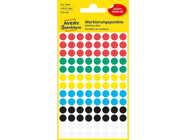 ZWECK ETIKETTEN (8MM (ROND), ASSORTIMENT)
