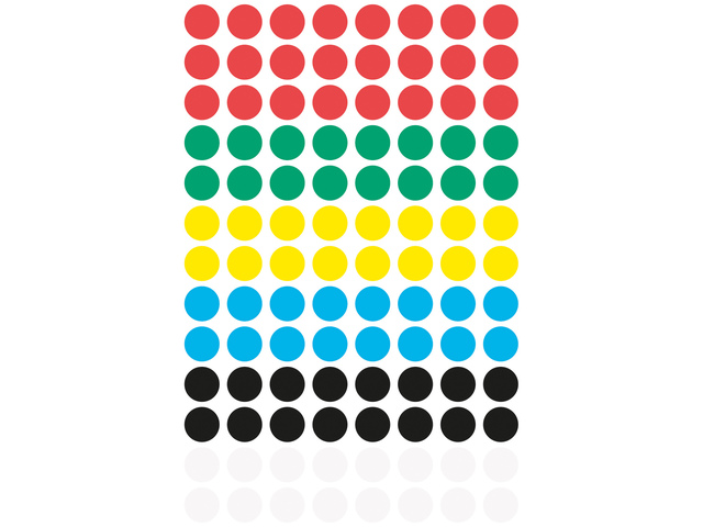ZWECK ETIKETTEN (8MM (ROND), ASSORTIMENT)