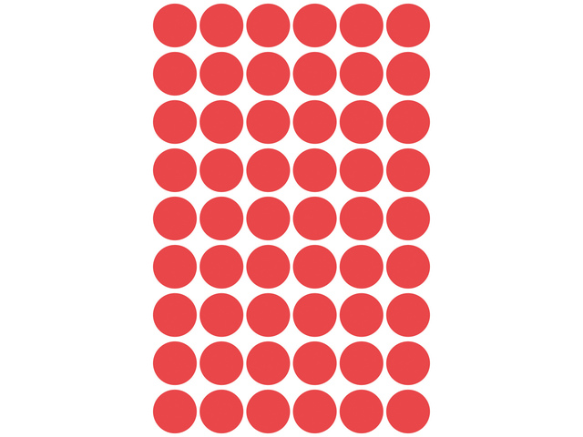 ZWECK ETIKETTEN (12MM (ROND), ROOD)