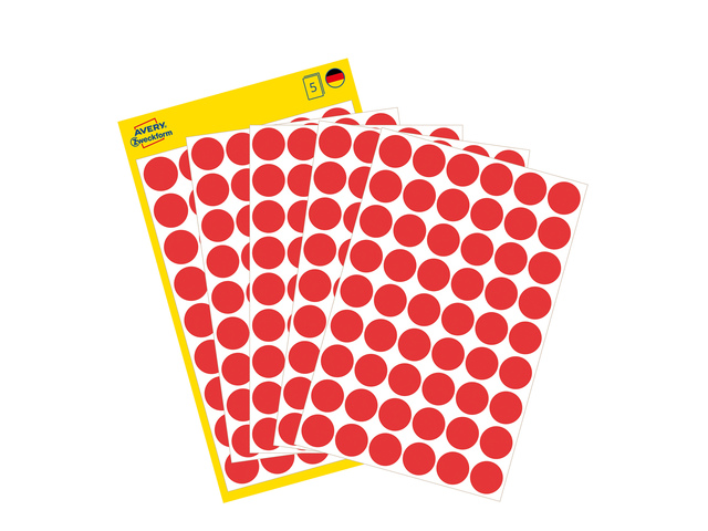 ZWECK ETIKETTEN (12MM (ROND), ROOD)