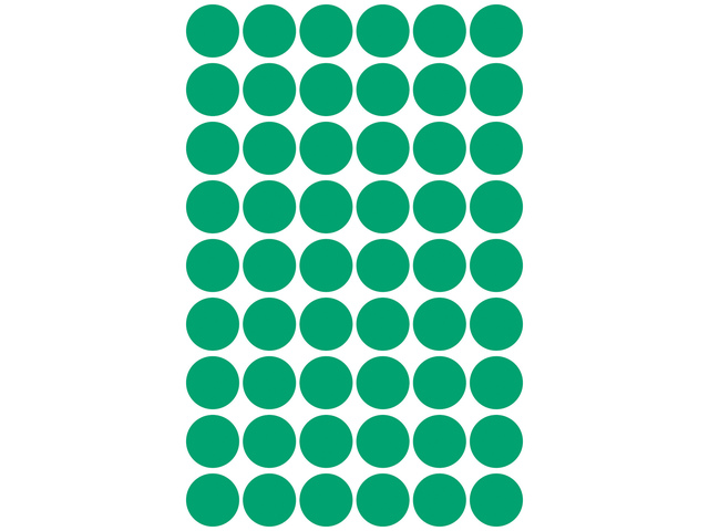 ZWECK ETIKETTEN (12MM (ROND), GROEN)