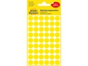 ZWECK ETIKETTEN (12MM (ROND), GEEL)