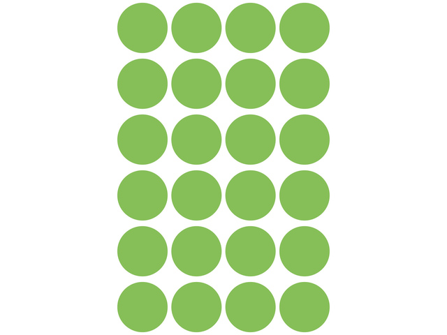 ETIKETTEN ROND (FLUO GROEN, 96, 18)