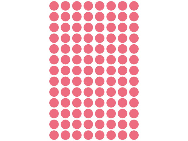 ZWECK ETIKETTEN (8MM (ROND), FLUO ROOD)