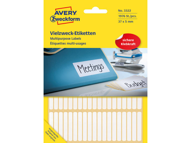 ZWECK ETIKETTEN (37X5MM, -)