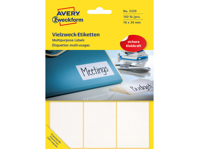 ZWECK ETIKETTEN (76X39MM, -)