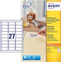 ZWECK STICK&LIFT ETIKETTEN (63.5X29.6MM), 25 VELLEN