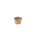 Bakje papier (FSC®) rond bruin 1.0oz / 30ml  ø44 x h27mm krimp à 200