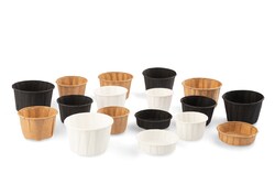 Bakje papier (FSC®) rond bruin 2.0oz / 60ml  ø58 x h36mm krimp à 200