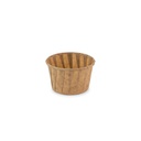 Bakje papier (FSC®) rond bruin 3.25oz / 96ml  ø66 x h42mm krimp à 200
