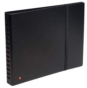 Visitekaarthouder met uitneembare pochetten Exacard - 240 kaarten - 20x25cm - Zwart