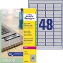 ZWECK ETIKETTEN LASER (45.7X21.2MM, ZILVER)