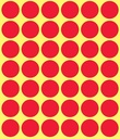 ETIKETTEN ROND (ROOD, DOOS, 18)