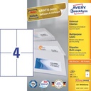 ZWECK ETIKETTEN INKJET-LASER-KOPIE (105X148MM)