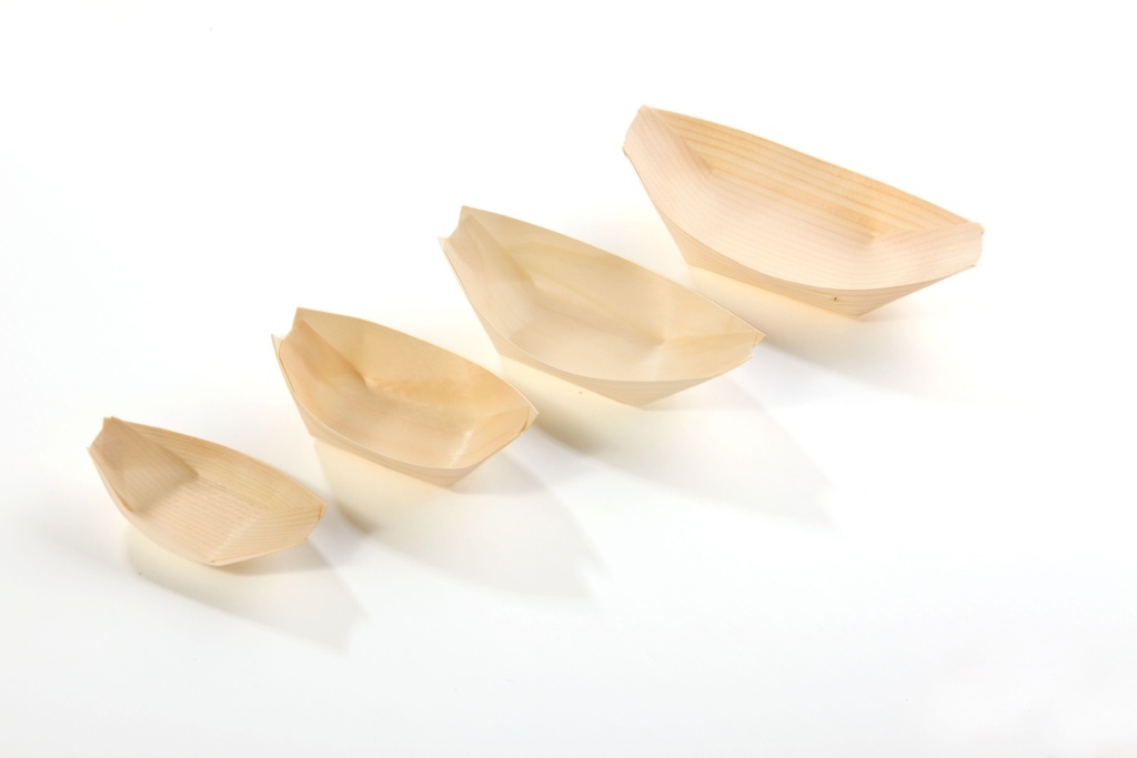 Bootje hout (FSC®) 140 x 77 mm ds. à 100