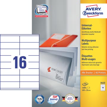 ZWECK ETIKETTEN INKJET-LASER-KOPIE (105X35MM)