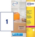 ZWECK ETIKETTEN TRANSPARANT (210X297MM, LASER)