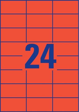 ZWECK ETIKETTEN (70X37MM, ROOD)