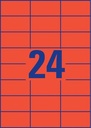 ZWECK ETIKETTEN (70X37MM, ROOD)