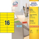 ZWECK ETIKETTEN (105X37MM, GEEL)