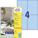 ZWECK ETIKETTEN (105X148MM, BLAUW)
