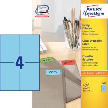 ZWECK ETIKETTEN (105X148MM, BLAUW)