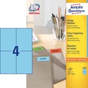 ZWECK ETIKETTEN (105X148MM, BLAUW)