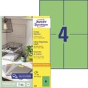 ZWECK ETIKETTEN (105X148MM, GROEN)