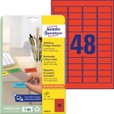 ZWECK ETIKETTEN (45.7X21.2MM, ROOD)